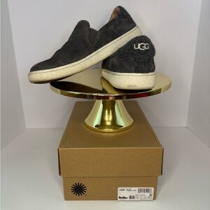 UGG Cas Slip-On Sneakers – Women’s 6.5 – Charcoal Gray – Suede Casual Loafers